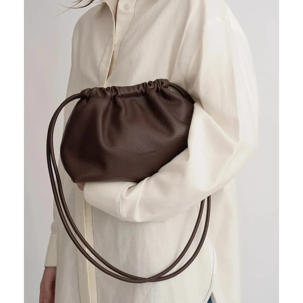 alma_bag__choc_nappa_1.webp Clearance Brie Leon Alma Bag - Choc Nappa