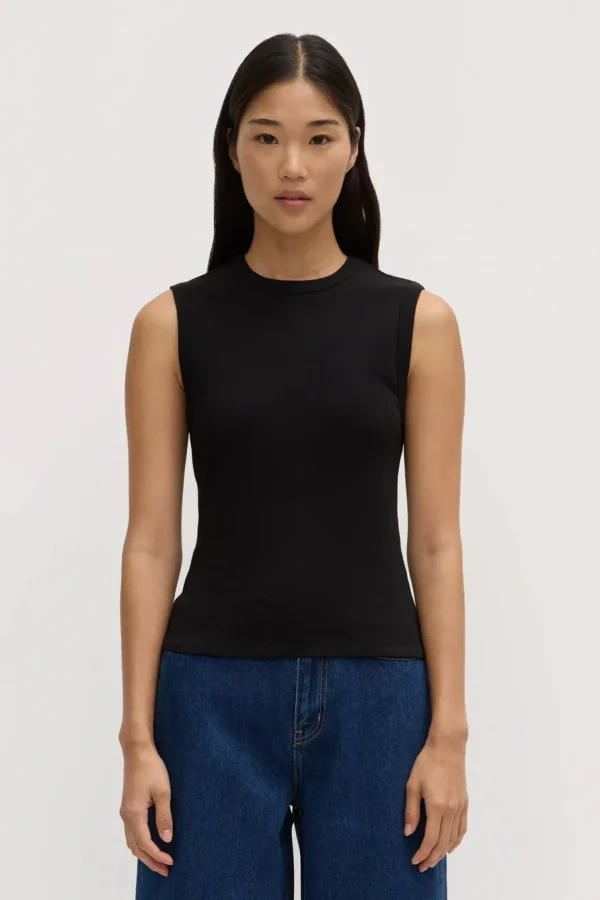 New Assembly Label Antonia Jersey Tank - Black