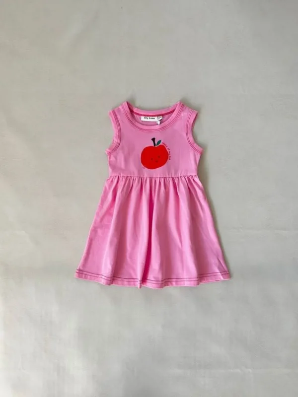 Clearance Tiny Trove Apple Dress - Bubblegum