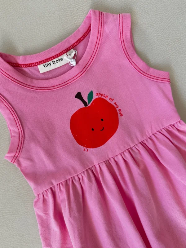 Clearance Tiny Trove Apple Dress - Bubblegum