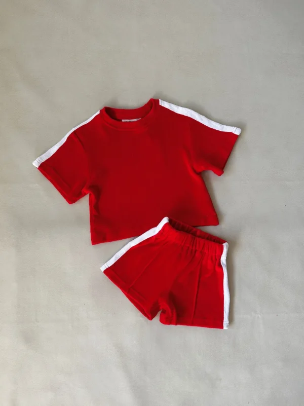 Outlet Tiny Trove Atlas Cotton Set - Apple Red