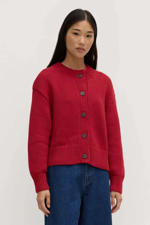 Fashion Assembly Label Ava Knit Cardigan - Dark Cherry