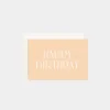 Online Fox u0026 Fallow Birthday Cream Emboss Mini Greeting Card