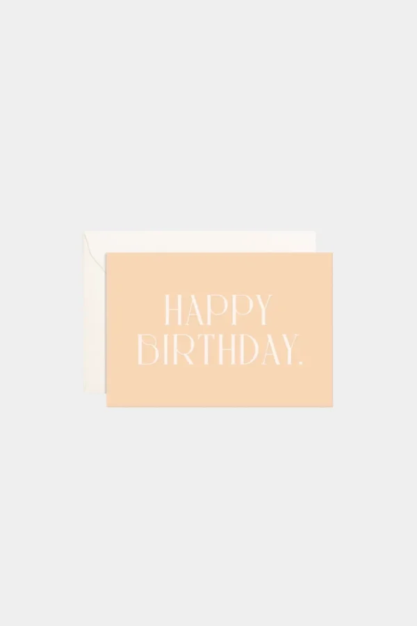 Online Fox u0026 Fallow Birthday Cream Emboss Mini Greeting Card
