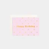Fashion Fox u0026 Fallow Birthday Lilac Dots Mini Greeting Card