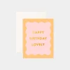 Hot Fox u0026 Fallow Birthday Lovely Wiggle Frame Greeting Card