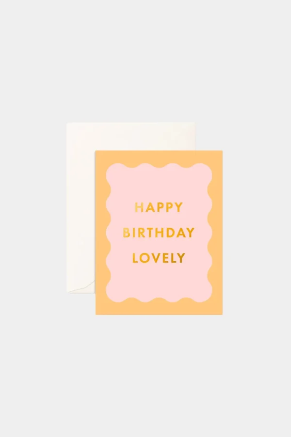 Hot Fox u0026 Fallow Birthday Lovely Wiggle Frame Greeting Card