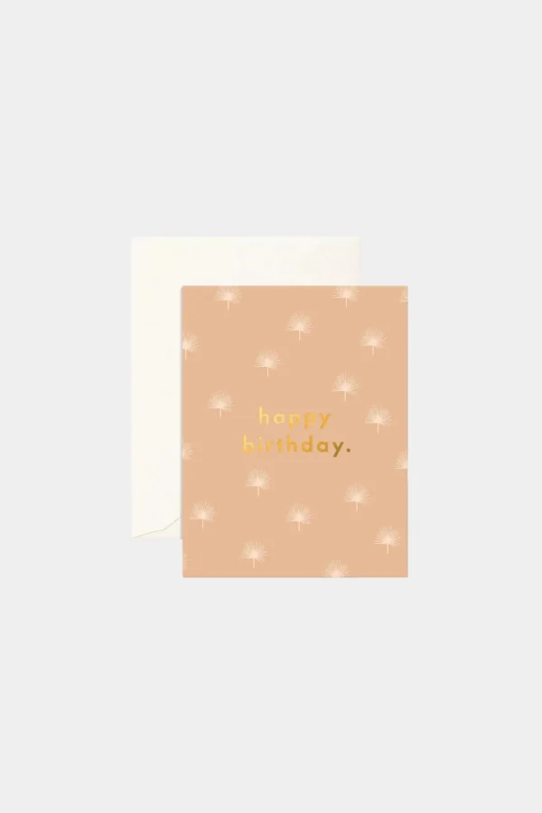 Fashion Fox u0026 Fallow Birthday Palmetto (White Fern) Greeting Card