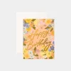 New Fox u0026 Fallow Birthday Spring Florals Peach Greeting Card