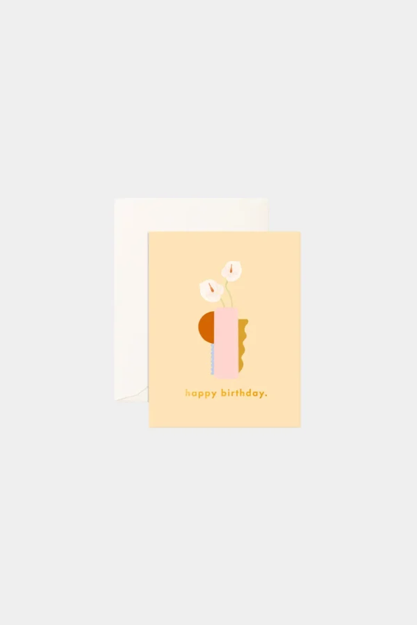 Best Fox u0026 Fallow Birthday Tailflower (Vase Orchid) Greeting Card