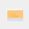 Hot Fox u0026 Fallow Birthday Tangerine Ripple Mini Greeting Card