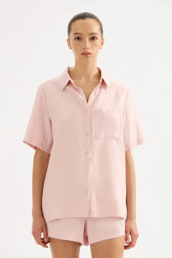 Online Nude Lucy Blake Linen Shirt - Quartz