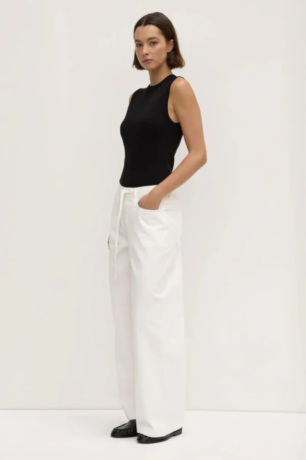 Hot Assembly Label Bobbie Twill Midrise Pant - Vintage White