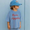 Fashion Golden Children Buon Appetito Mid Sleeve T-Shirt - Pool Blue