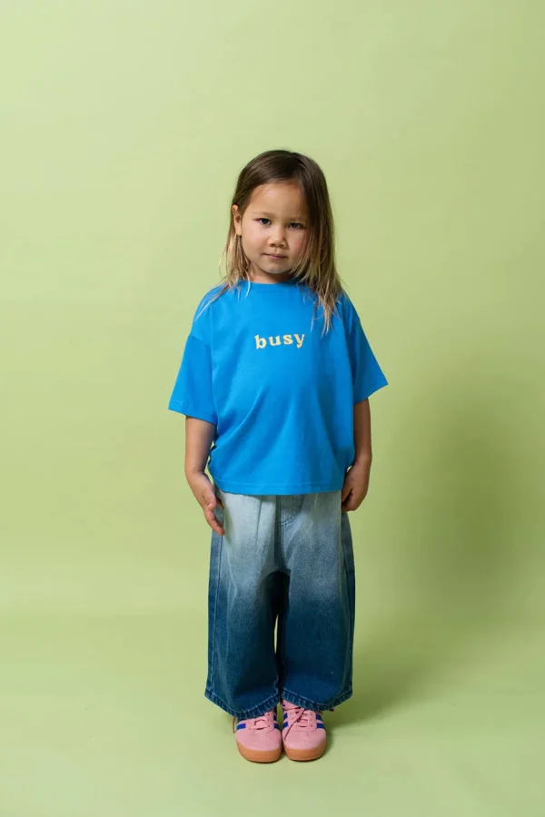 Discount Lenn Label Busy Tee - Sunny Blue