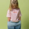 New Lenn Label Busy Tee - Sunset Pink