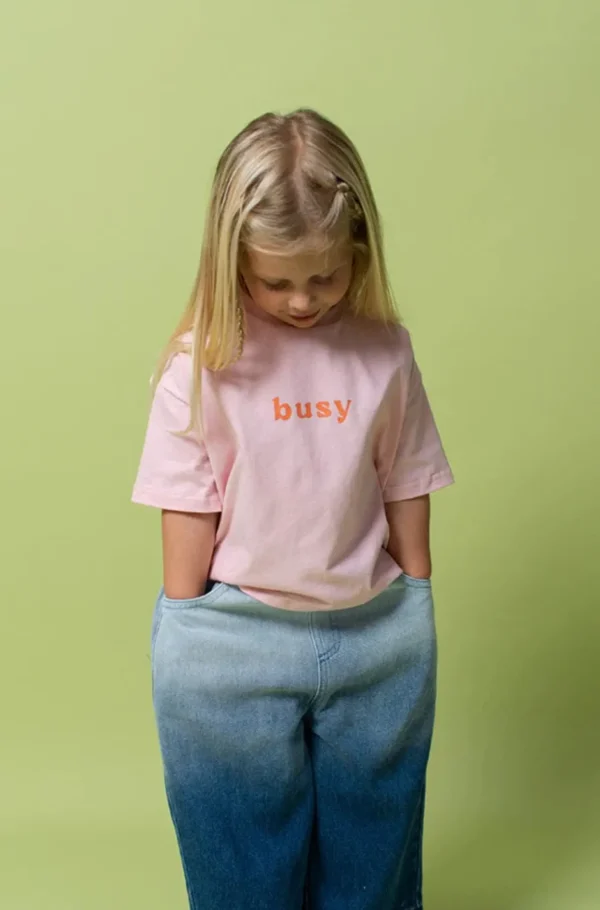 New Lenn Label Busy Tee - Sunset Pink