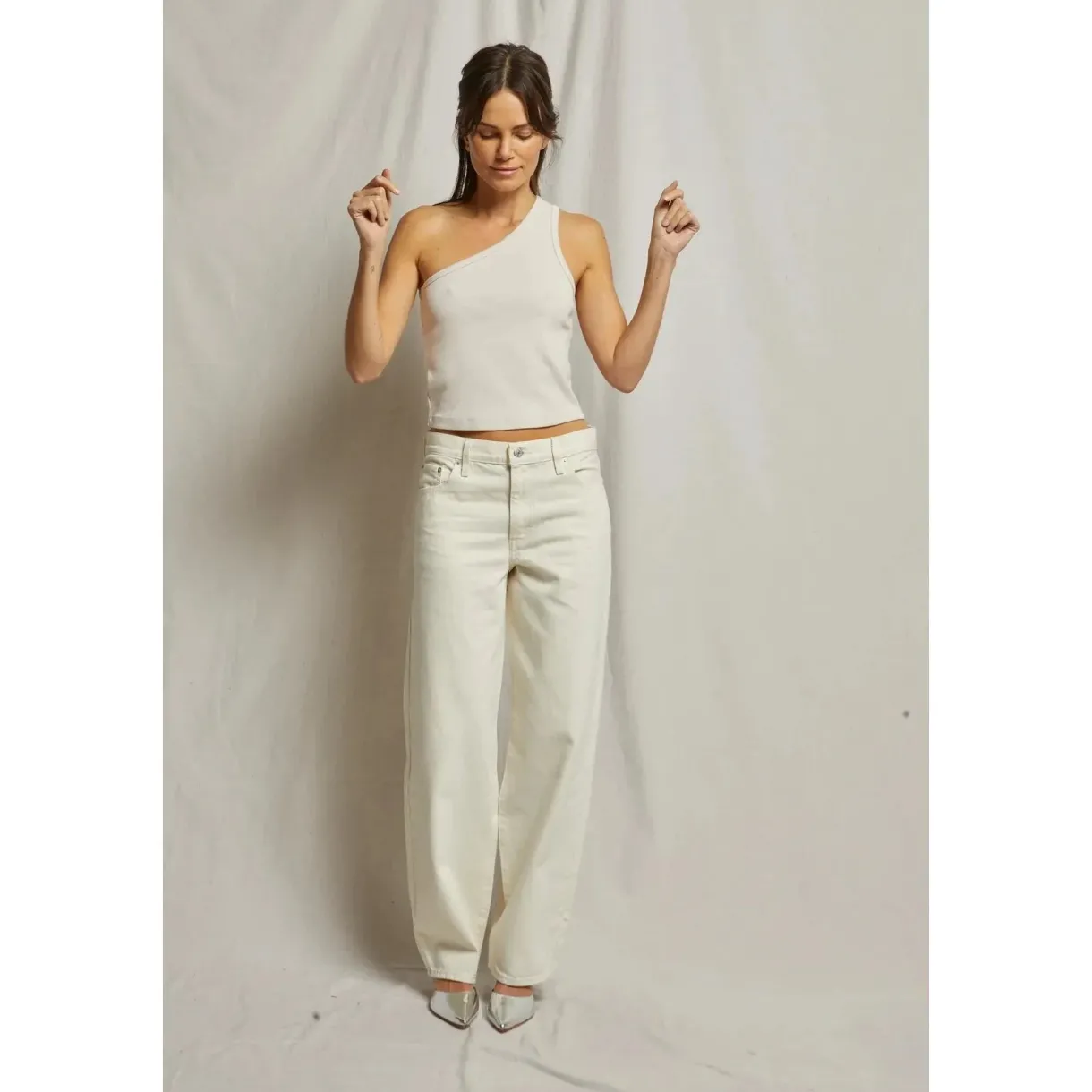 call_me_one_shoulder_rib__0.webp Outlet Perfect White Tee Call Me One Shoulder Rib Tank