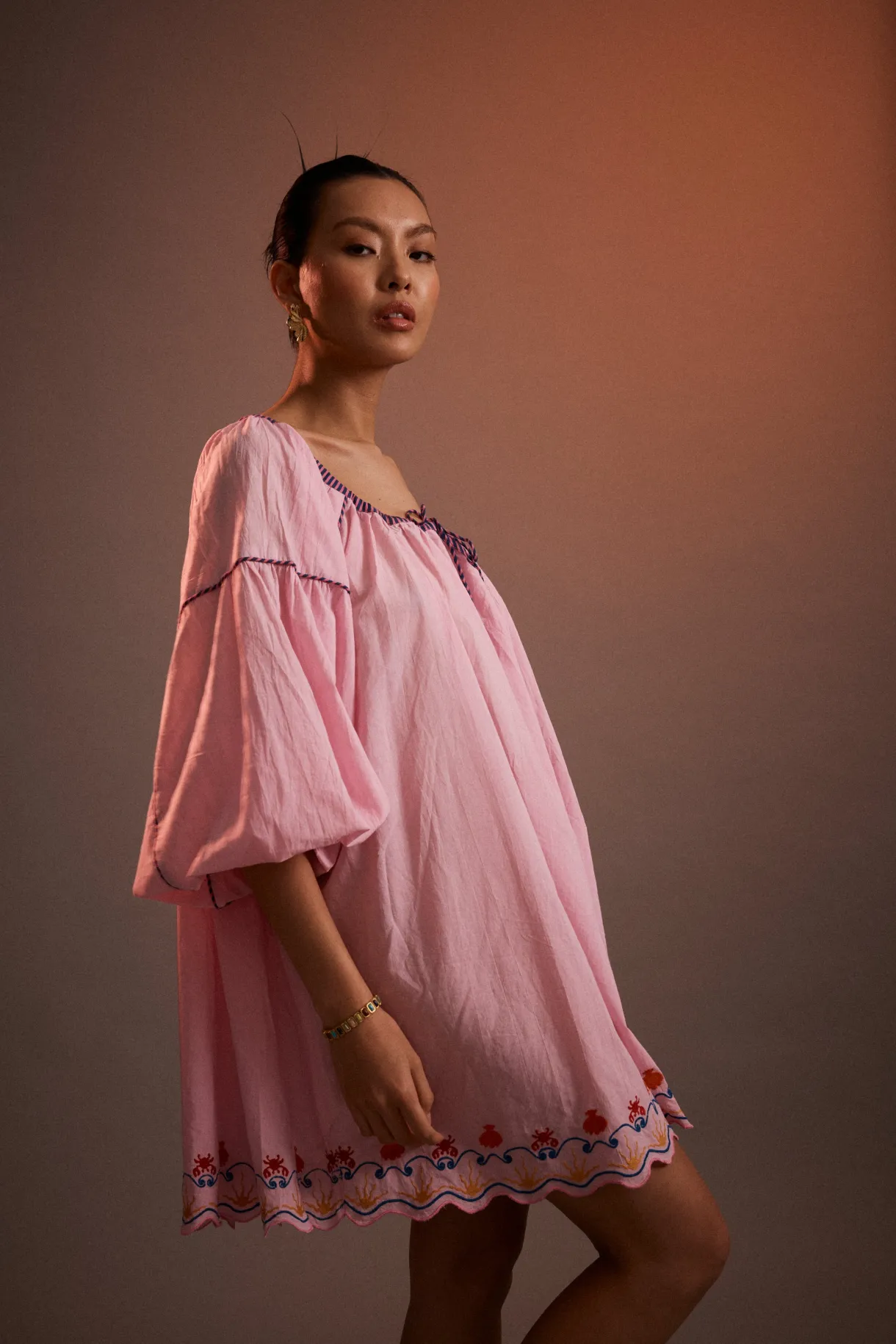 calypso_hungarian_mini_dr_2.webp Clearance Kinga Csilla Calypso Hungarian Mini Dress