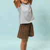 Clearance Lenn Label Check Short - Chocolate