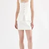 Fashion Nude Lucy Clio Linen Skirt- White