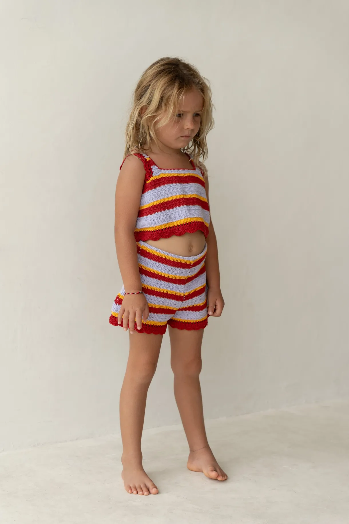 crochet_shorts__sunset_st_0.webp Discount Illoura The Label Crochet Shorts - Sunset Stripe
