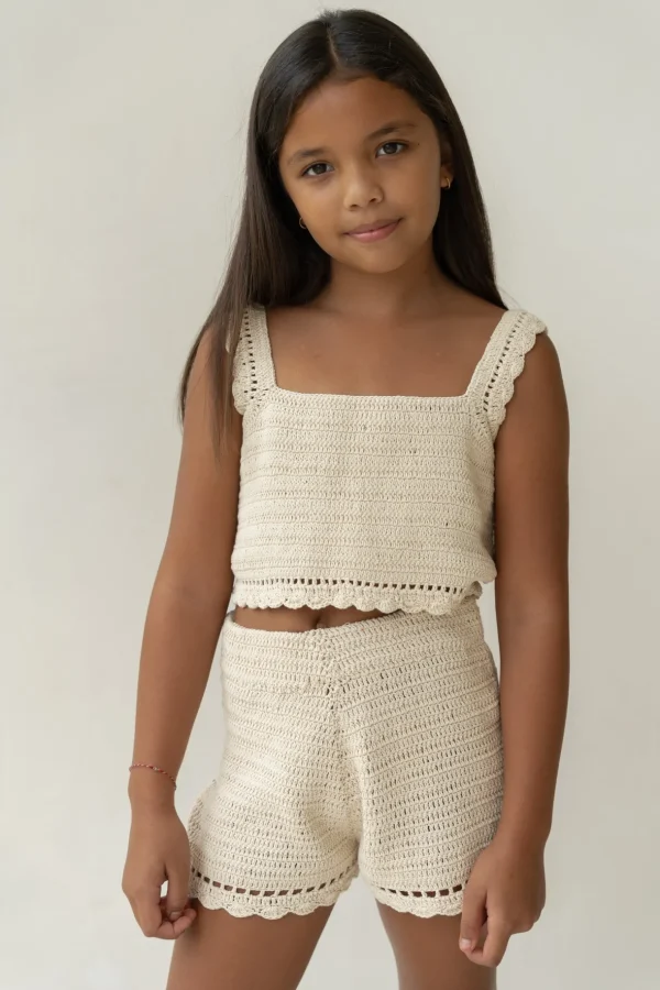 Sale Illoura The Label Crochet Top - Ecru