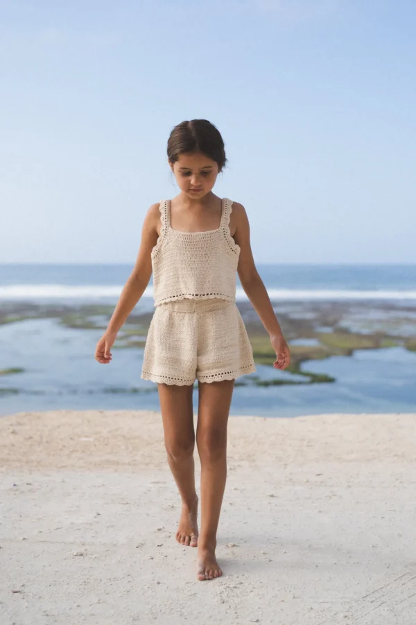 Sale Illoura The Label Crochet Top - Ecru