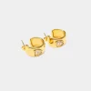 Fashion We Are Emte Crystal Heart Hoop Earrings in 18k Gold Plated