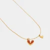 Hot We Are Emte Delicate Hearts Charm Necklace in 18k Gold Plated
