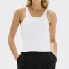 Fashion Assembly Label Drew Rib Tank - White