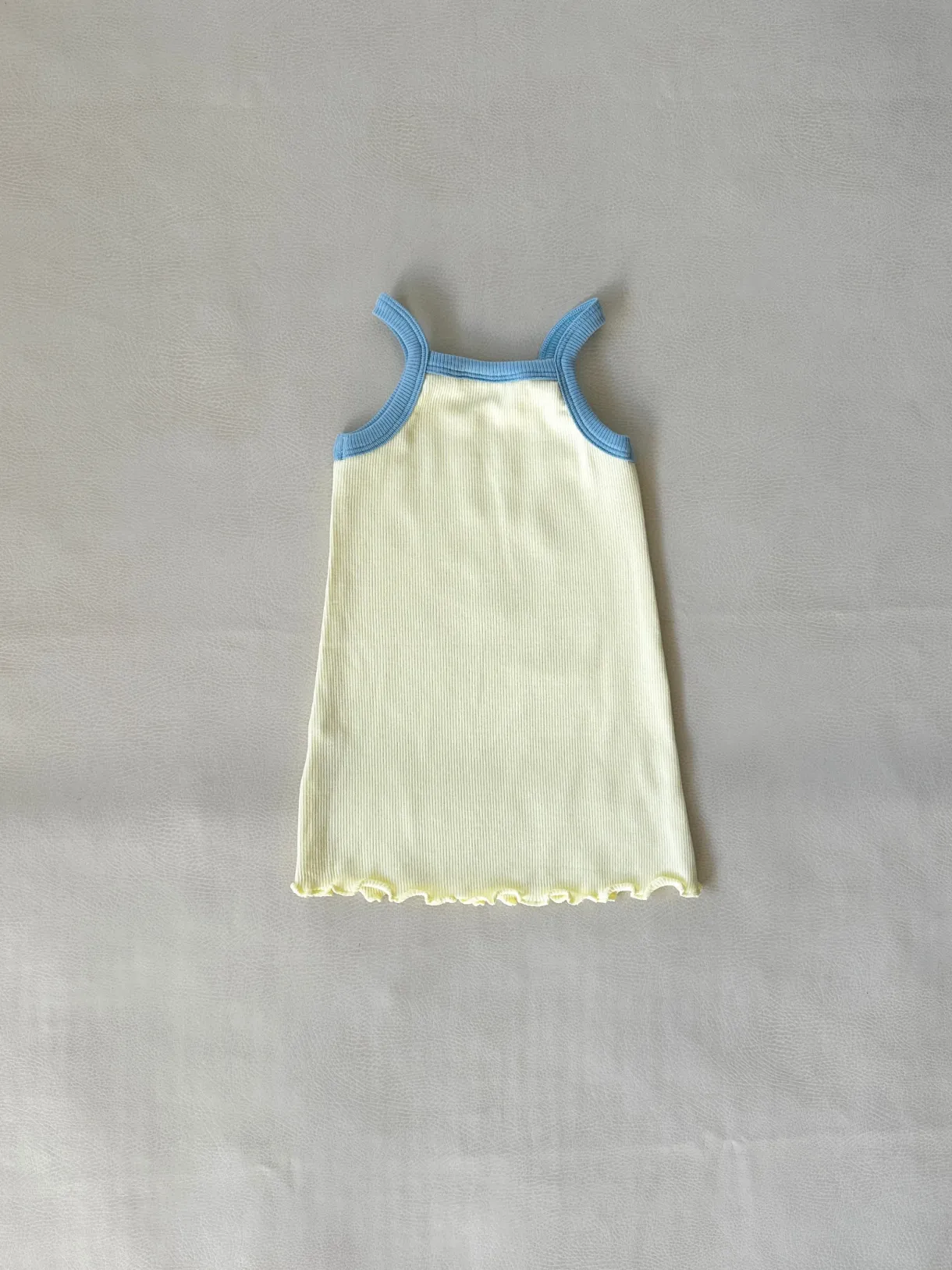 elsie_ribbed_cotton_dress_0-1.webp Online Tiny Trove Elsie Ribbed Cotton Dress - Lemon/Sky