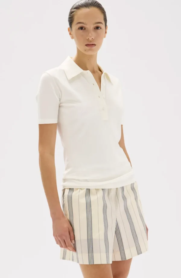 Best Assembly Label Emmeline Knit Polo - Cream