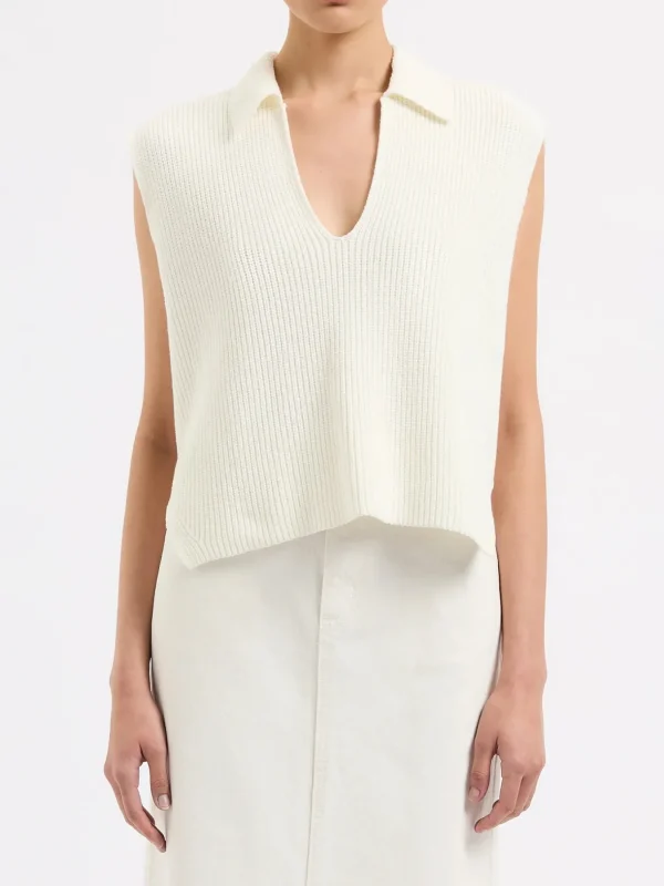 Clearance Nude Lucy Enes Knit Vest - Salt