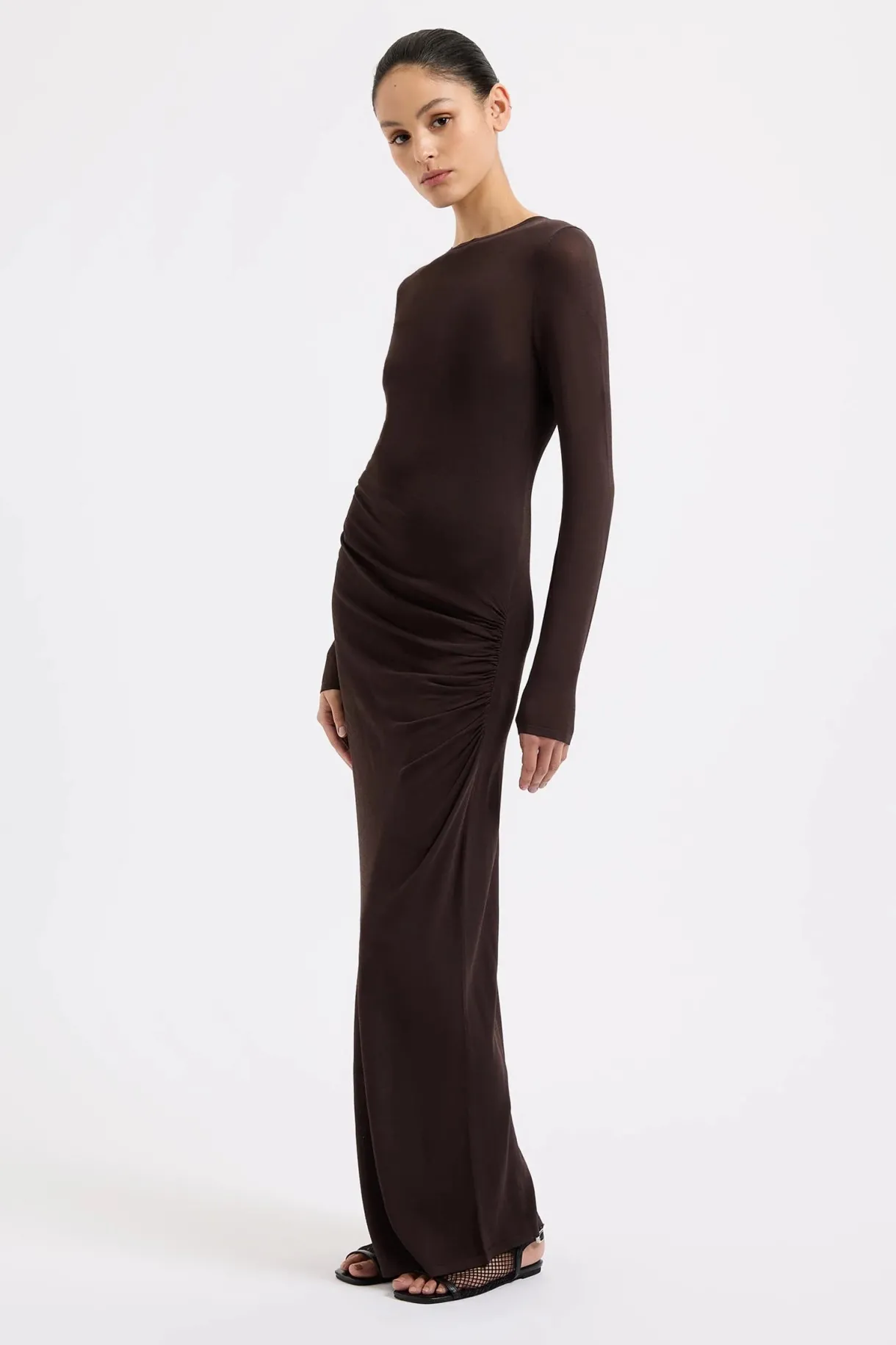 evelyn_knit_maxi_dress__e_1.webp New Nude Lucy Evelyn Knit Maxi Dress - Espresso