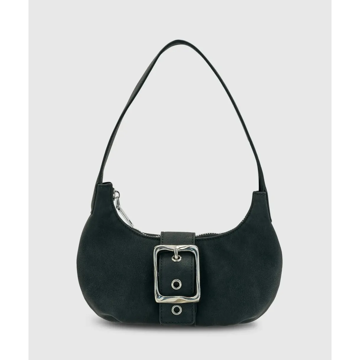 everyday_mini_baguette_ba_0.webp Fashion Brie Leon Everyday Mini Baguette Bag - Indigo Black Suede