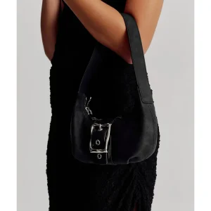 Fashion Brie Leon Everyday Mini Baguette Bag - Indigo Black Suede