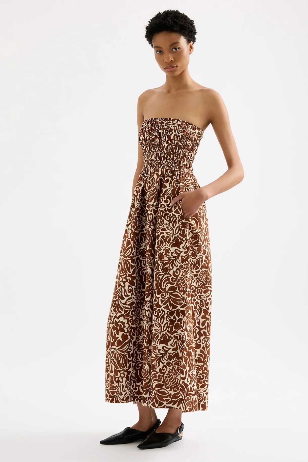 florense_shirred_maxi_dre_1.webp New Nude Lucy Florense Shirred Maxi Dress