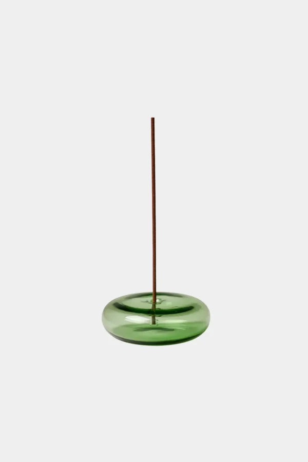 Online Gentle Habits Glass Incense Holder - Green