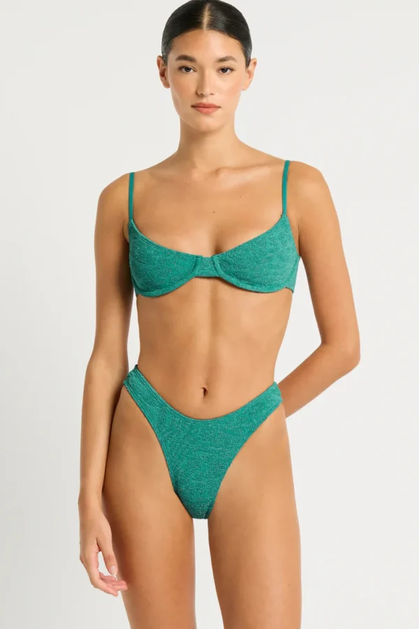Sale Bond-Eye Swim Gracie Balconette - Teal Lurex