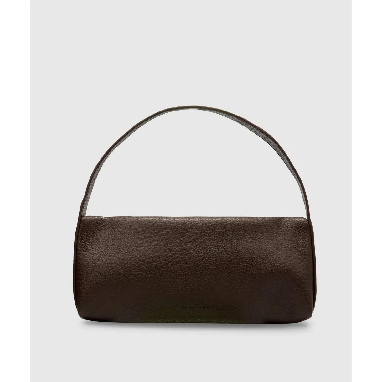 harlow_slouch_mono_baguet_1.webp Fashion Brie Leon Harlow Slouch Mono Baguette Bag - Choc Nappa