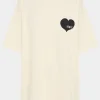 Outlet SSAINT Heart Tee - Cream/Black