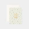 Clearance Fox u0026 Fallow Hello Sweet Baby Broderie Greeting Card