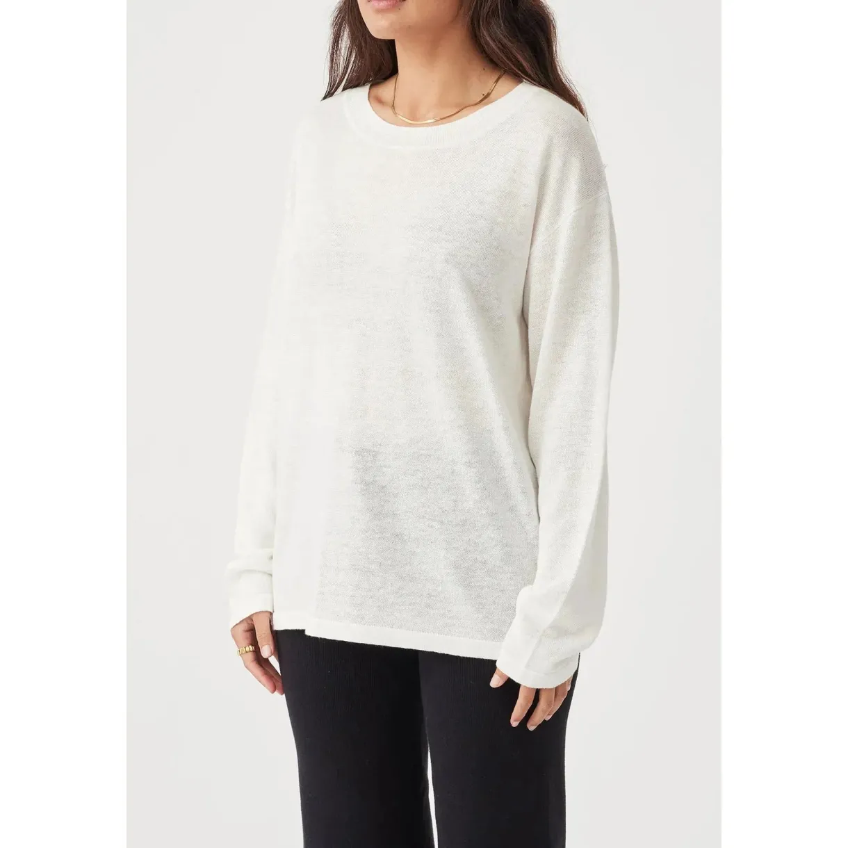 hugo_long_sleeve_tshirt___1.webp Clearance Arcaa Movement Hugo Long Sleeve Tshirt - Cream