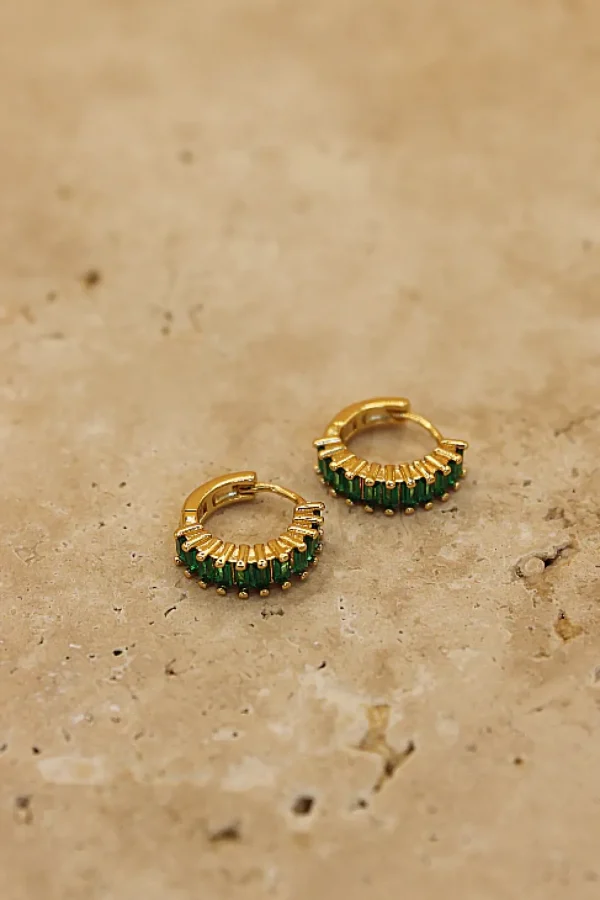 New Love From Lilou Ivy Earring - Emerald / Gold