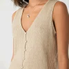 New Arcaa Movement Jude Reversible Knit Vest - Taupe
