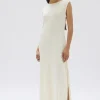 Clearance Assembly Label Kerrie Rib Jersey Maxi Dress - Cream