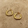 Hot Love From Lilou Kirby Gold Hoop Earring