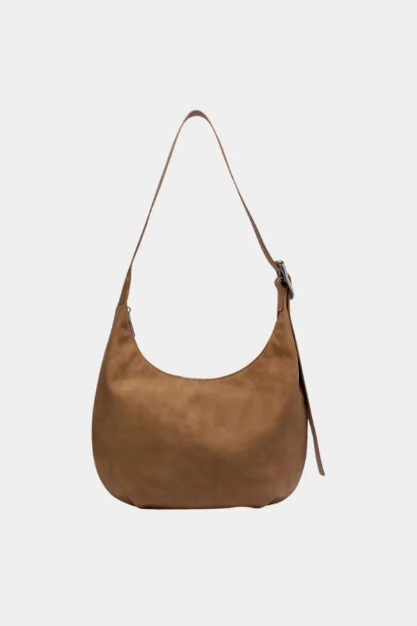 Best Brie Leon Large Everyday Croissant Bag - Caramel Nubuck