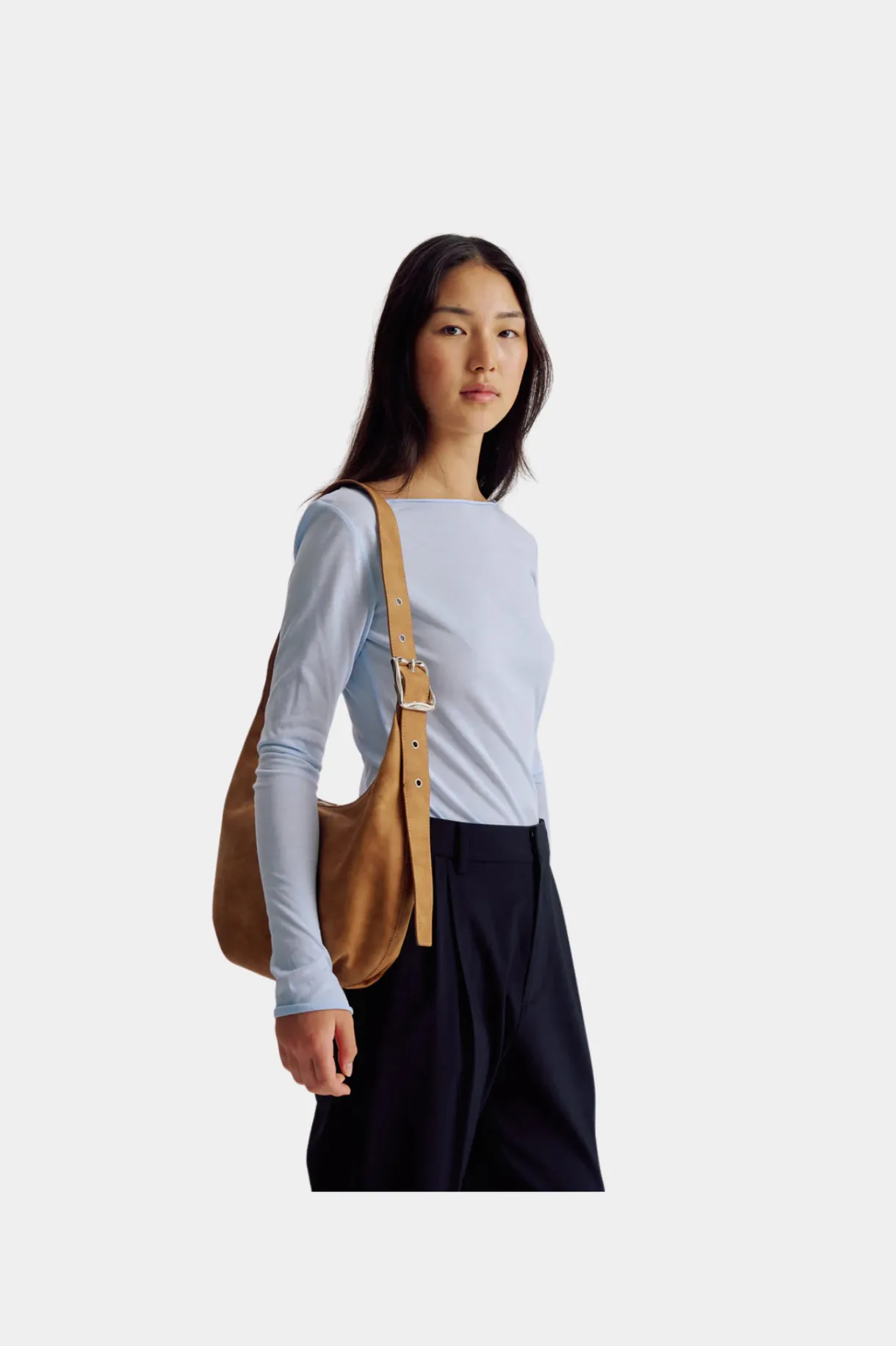 large_everyday_croissant__1.webp Best Brie Leon Large Everyday Croissant Bag - Caramel Nubuck